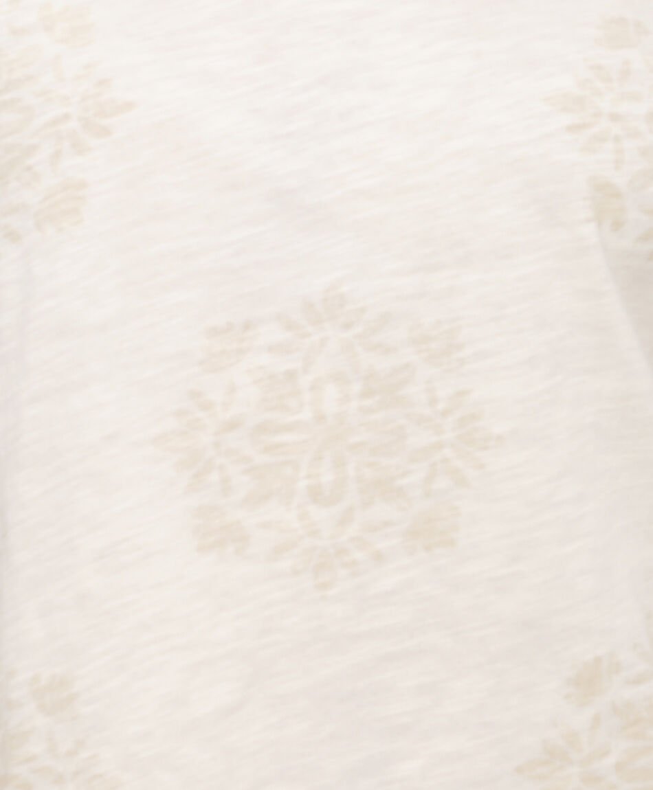 Remera mujer dise&ntilde;o florcitas gold