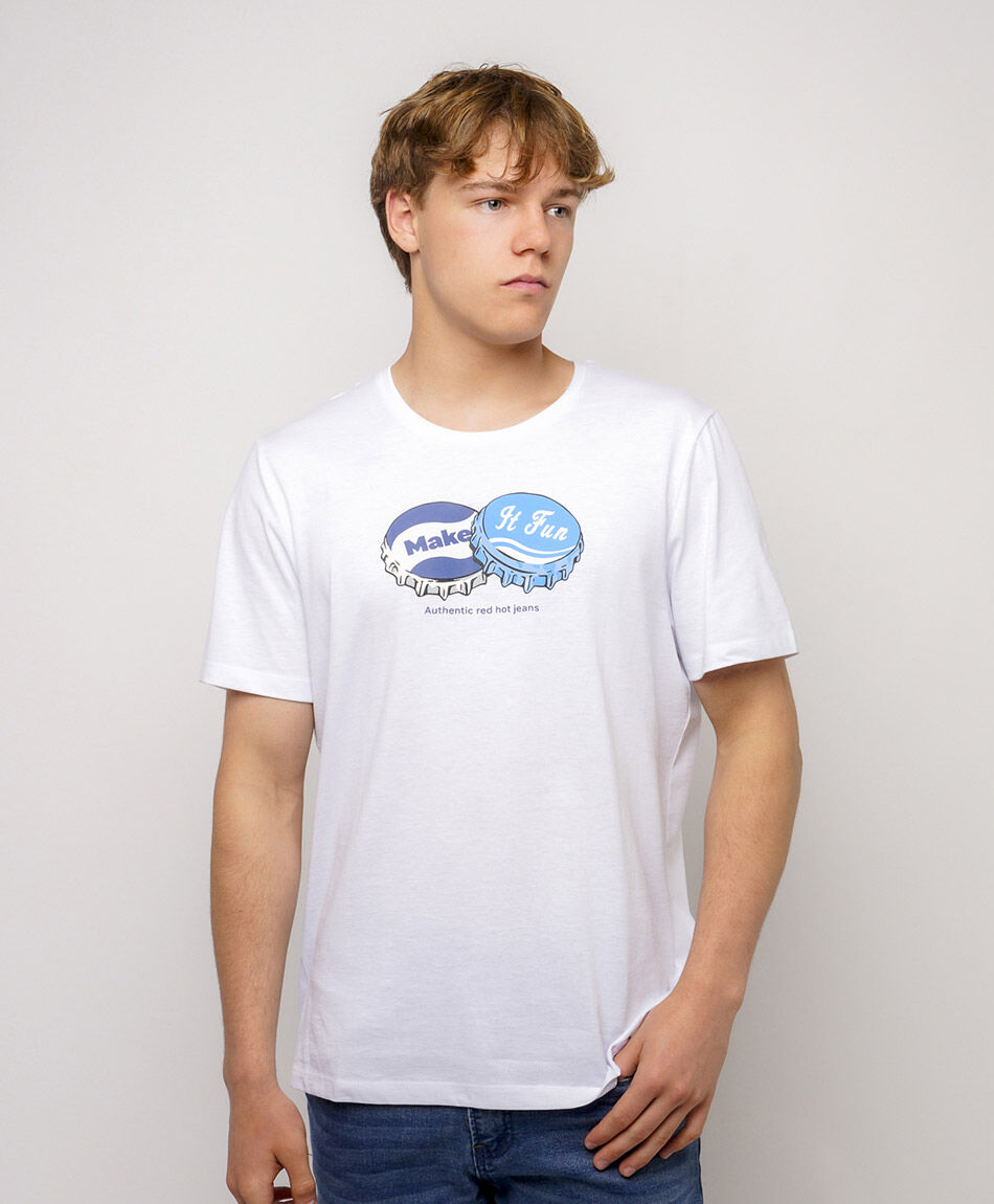 Remera hombre estampada make it fun