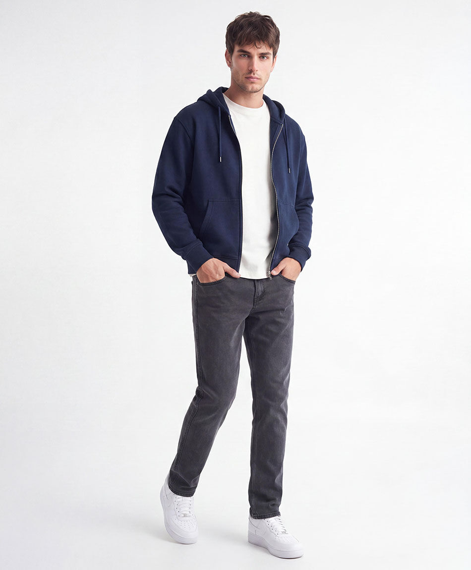 Jeans hombre skinny gris oscuro