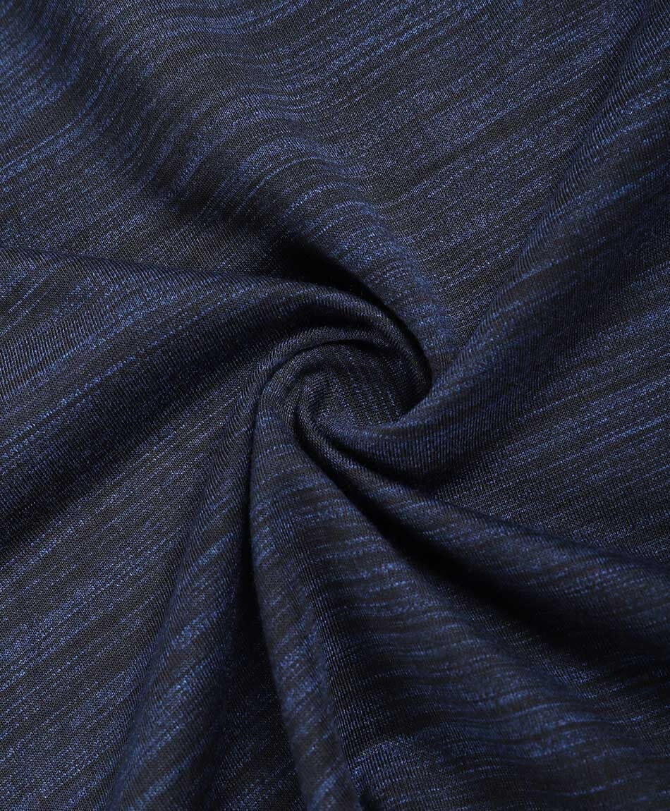 Remera hombre jaspeada botones azul