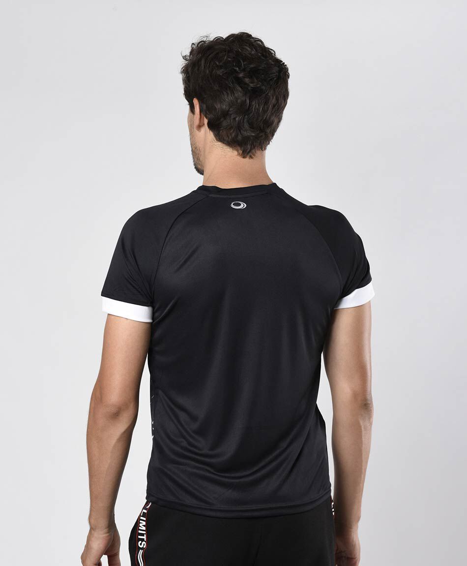 Polera deportiva hombre rombos bicolor