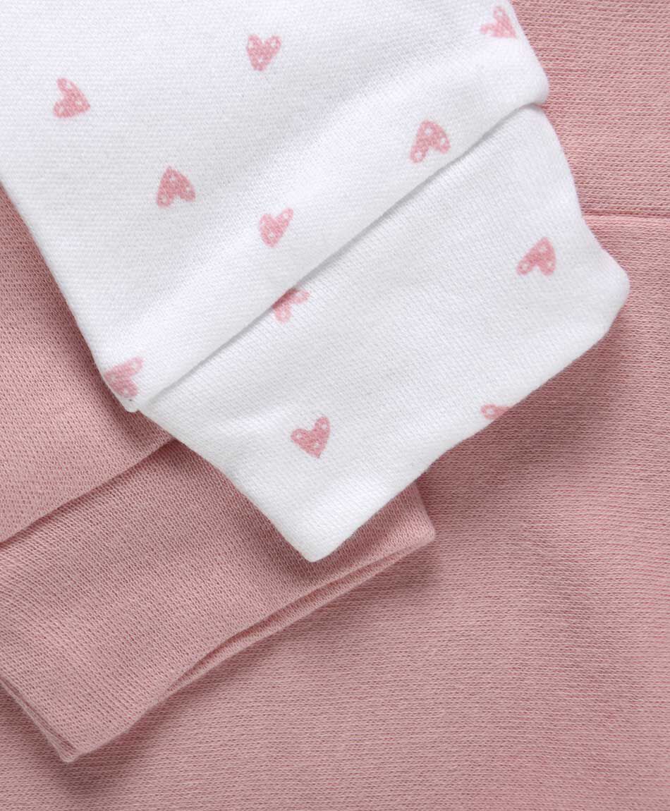 Pack 2 pantalones beb&eacute; corazones