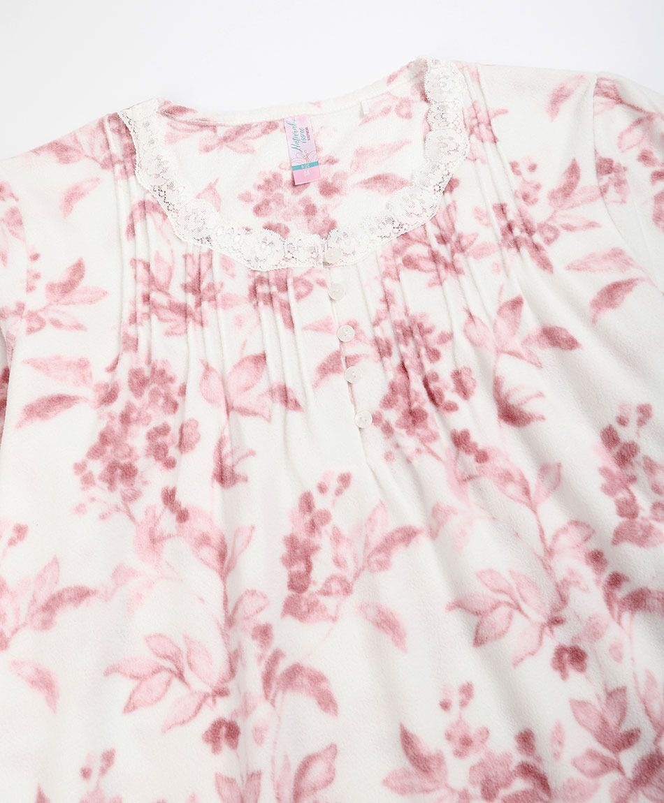 Camis&oacute;n de dormir mujer  polar flores pink