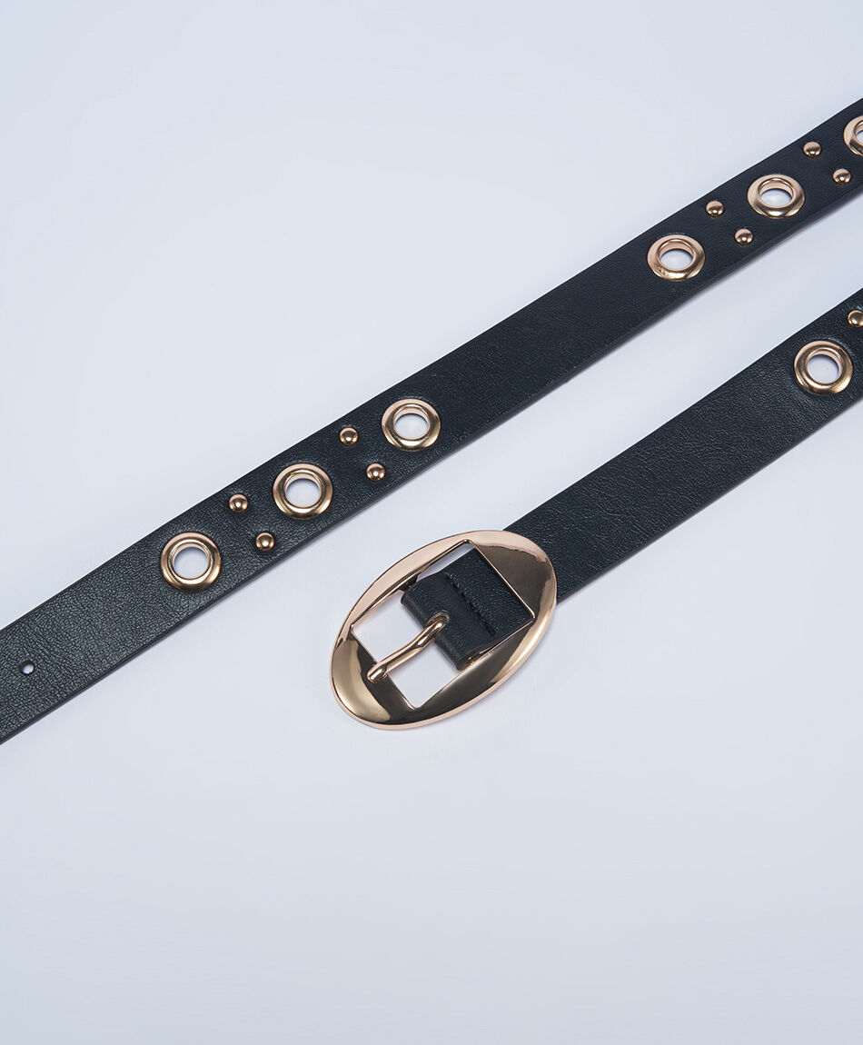 Cintur&oacute;n mujer circulos dorados