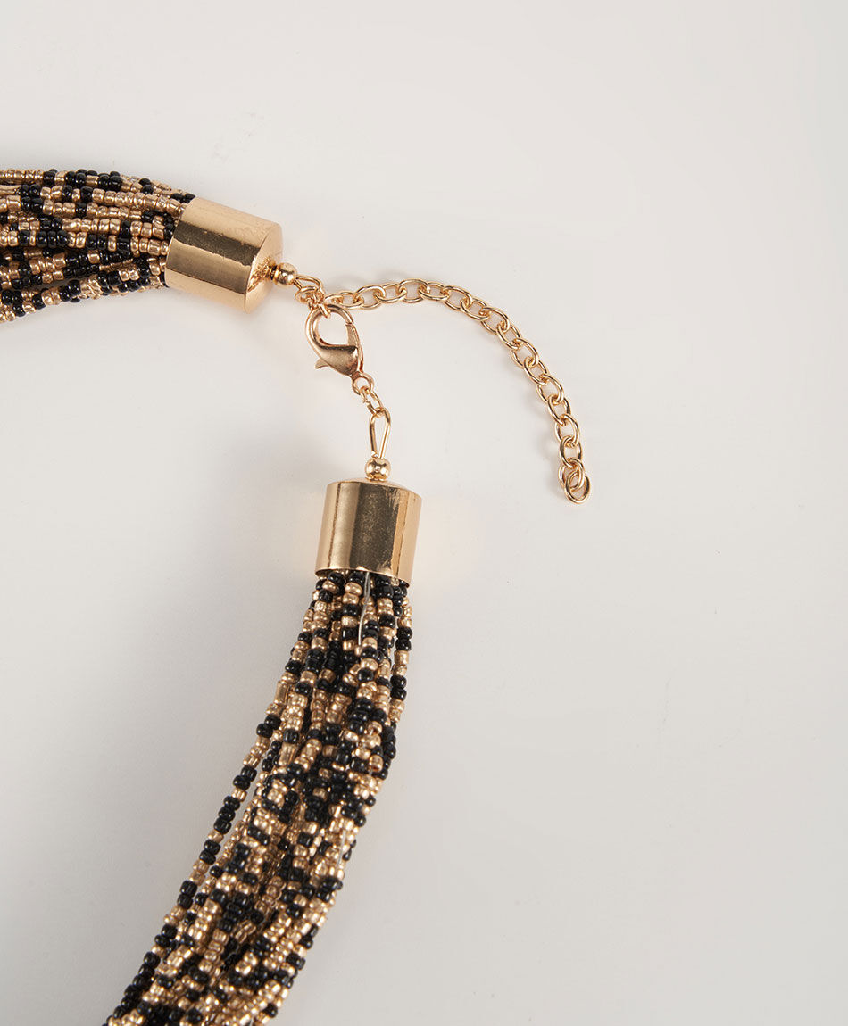 Collar mujer eslab&oacute;n mostacilla