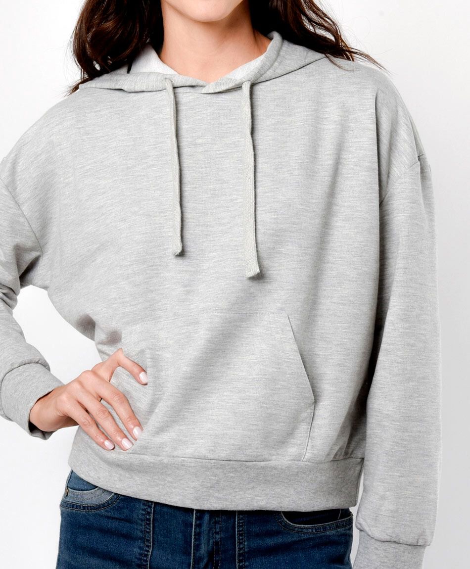 Buzo mujer b&aacute;sico gris