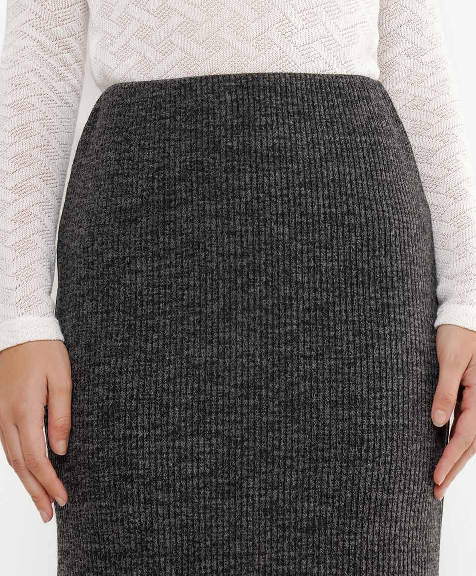 Falda mujer lanosa black