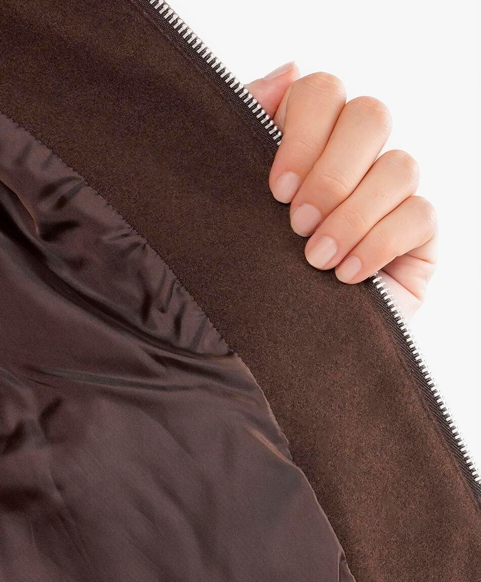 Campera mujer dise&ntilde;o piel brown