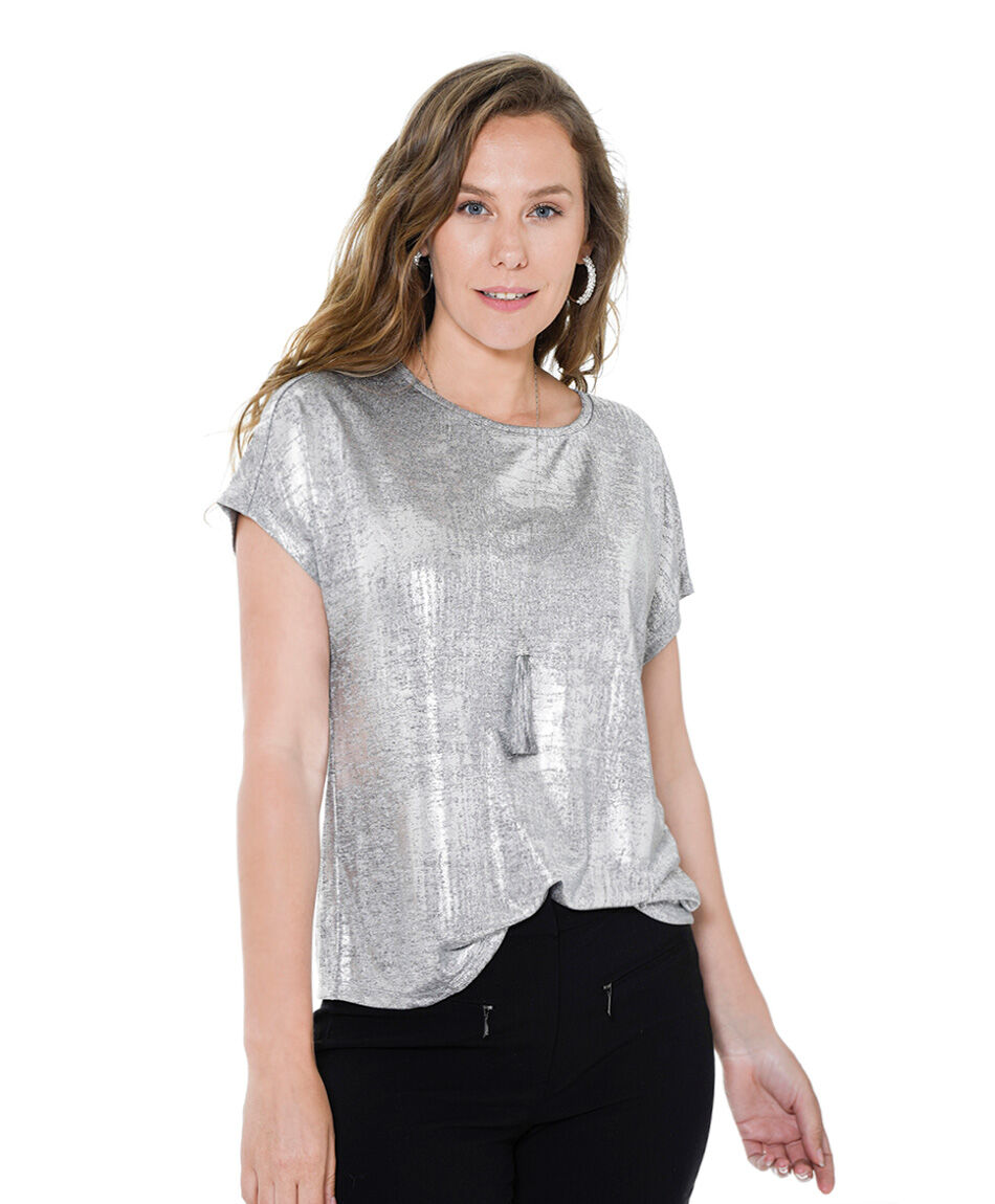 Polera plata - TRICOT
