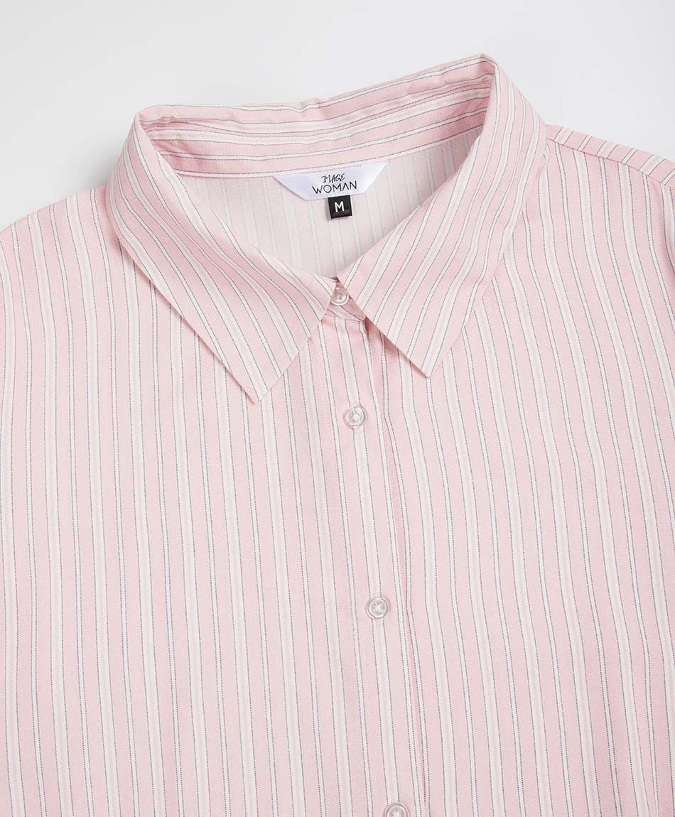 Camisa mujer l&iacute;neas recogida