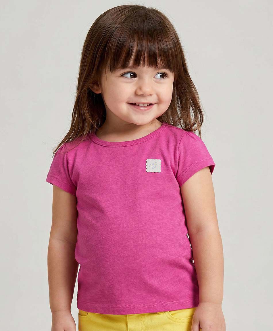 Remera beb&eacute; b&aacute;sica fucsia