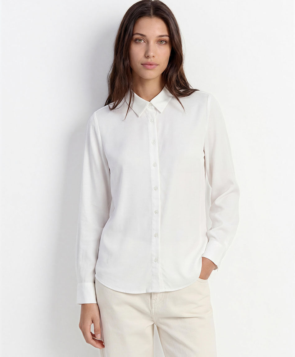 Camisa mujer lisa blanca