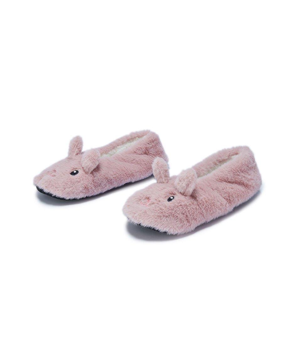 Pantuflas mujer dise&ntilde;o conejo
