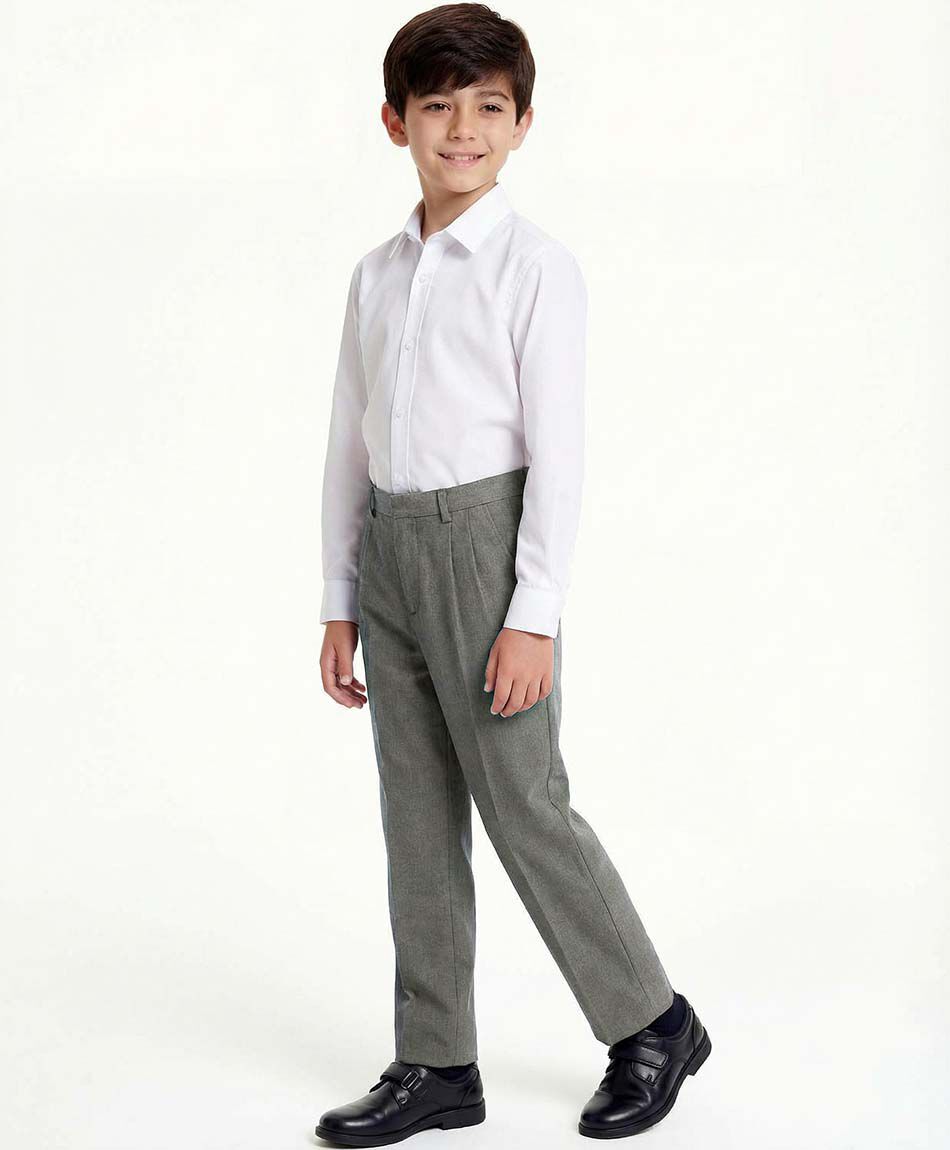 Pantal&oacute;n escolar pinza gris