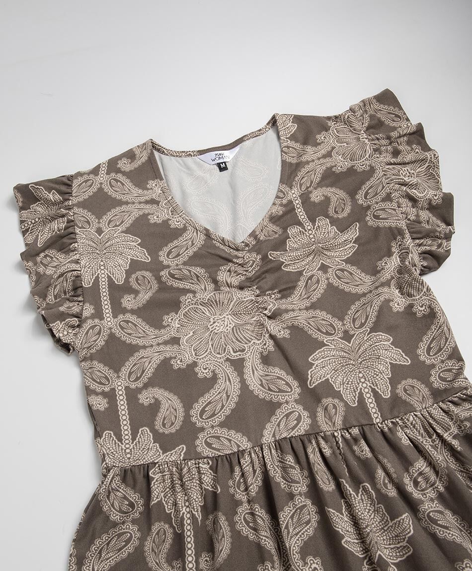 Vestido mujer mangas vuelos