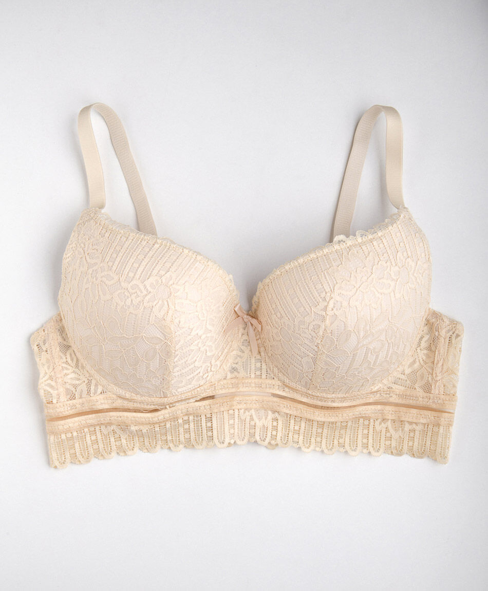 Corpi&ntilde;o mujer push up encajes l&iacute;neas