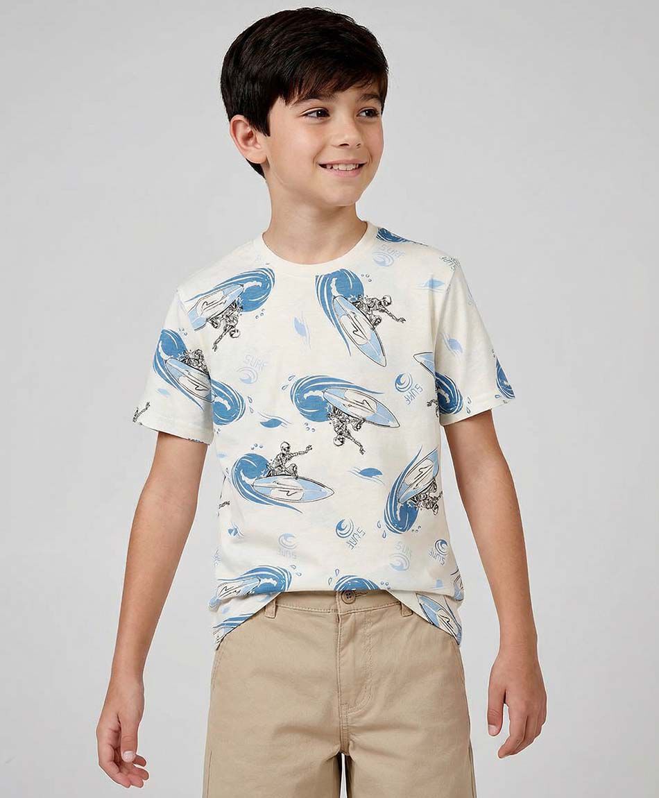 Remera ni&ntilde;o olas