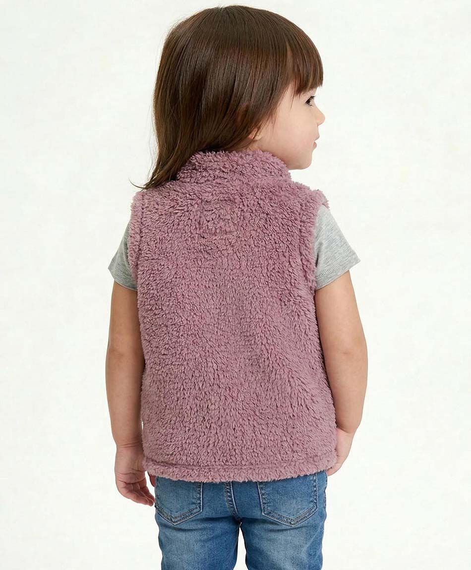 Buzo beb&eacute; vest chiporro sin mangas pink