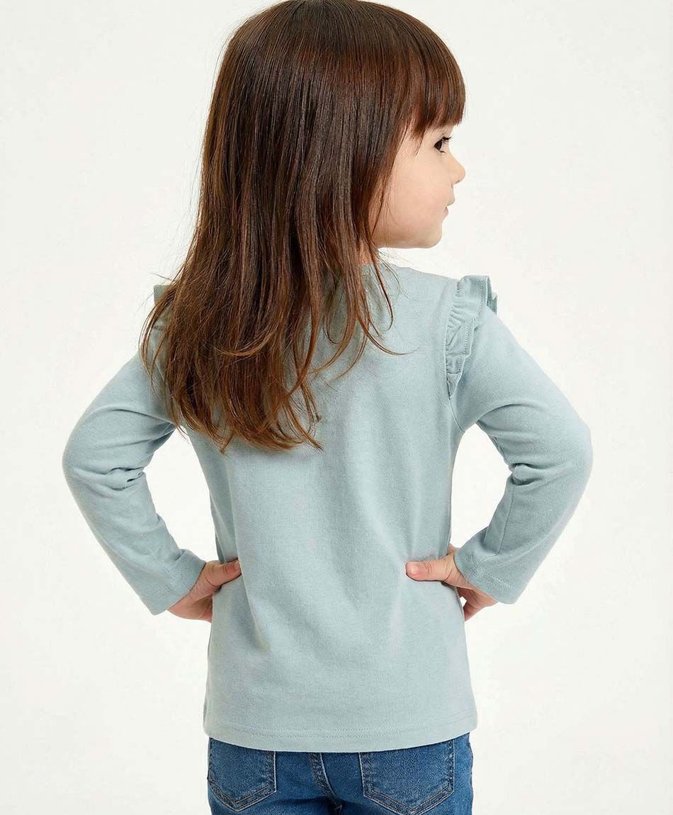 Remera beb&eacute; manga larga dise&ntilde;o mo&ntilde;itos