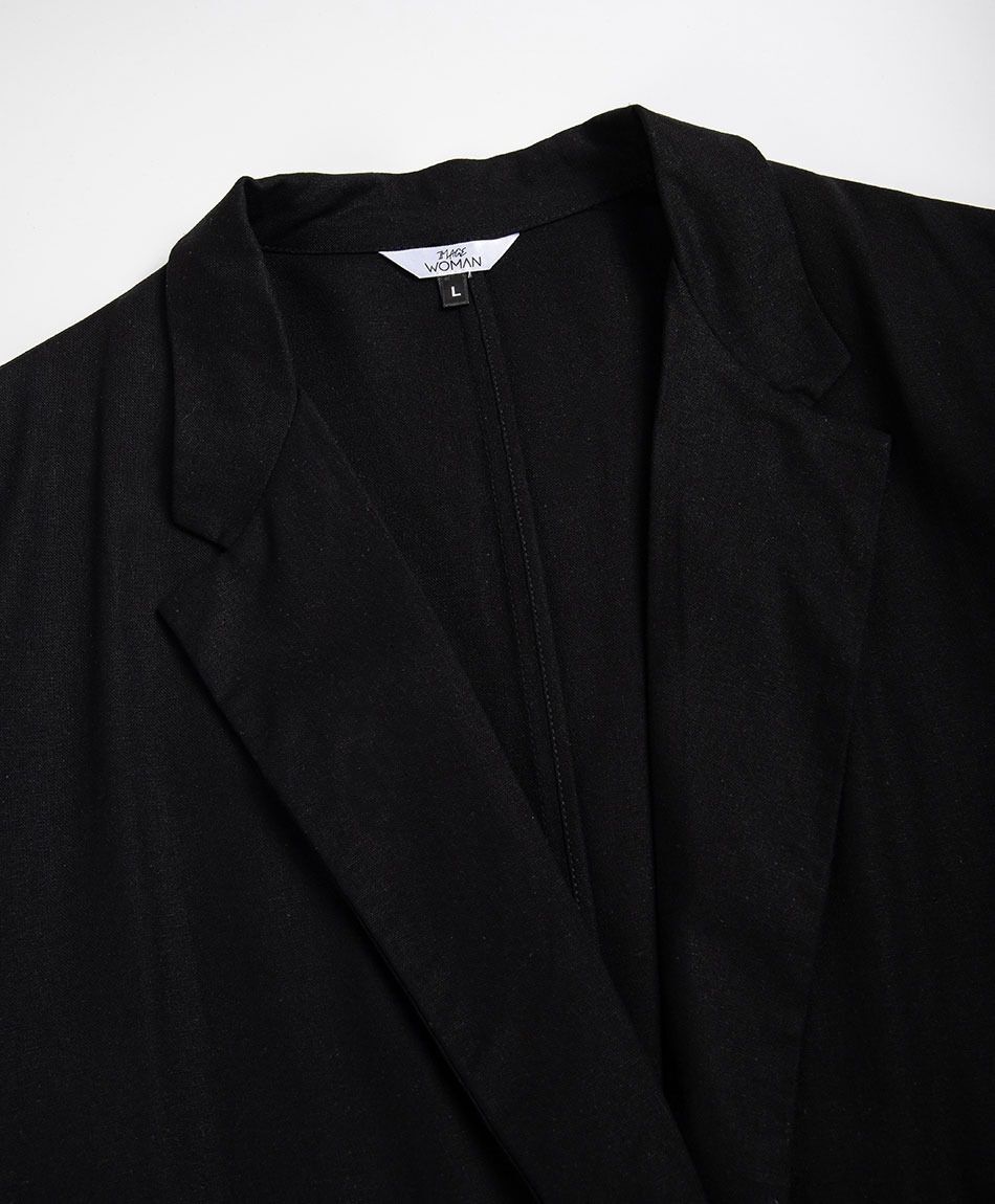 Blazer mujer lino negro