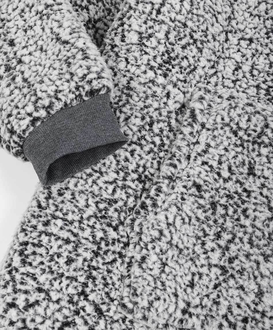 Poler&oacute;n manta mujer oversize melange grey