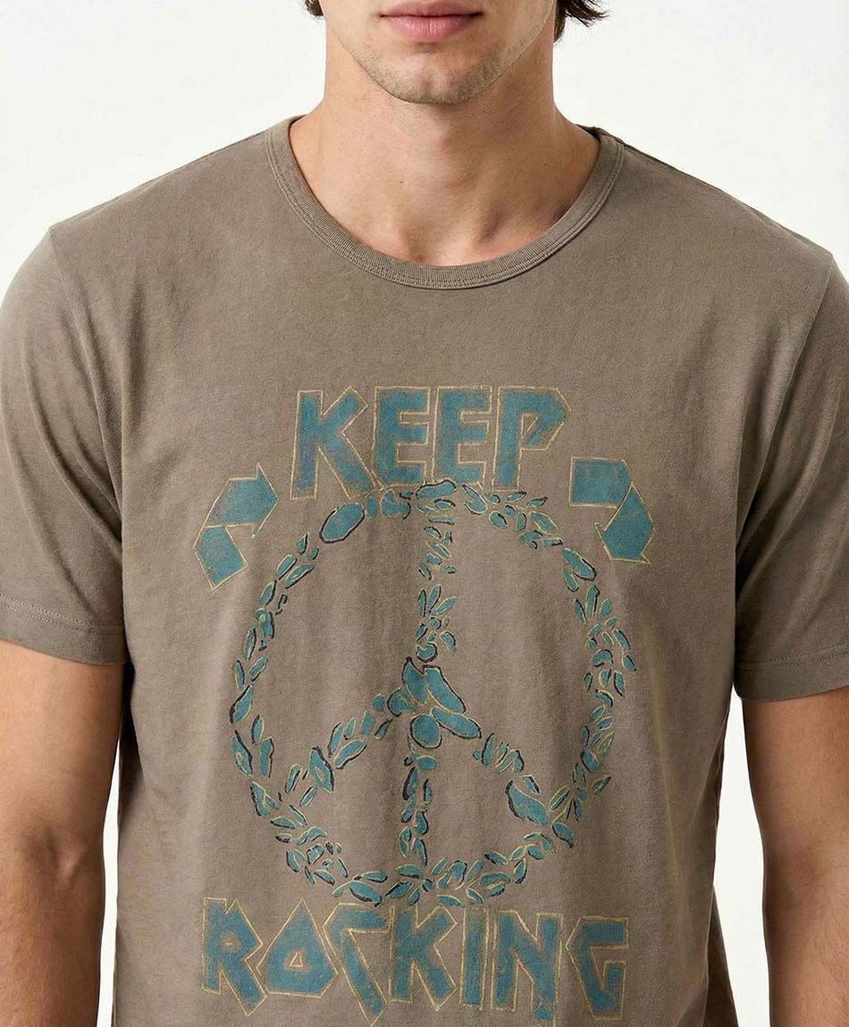 Remera hombre doble estapado paz