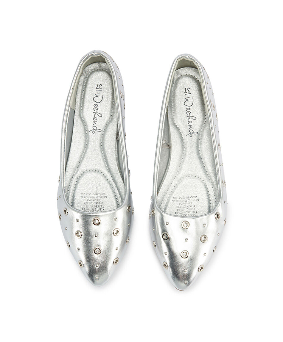 Ballerina mujer silver c&iacute;rculos