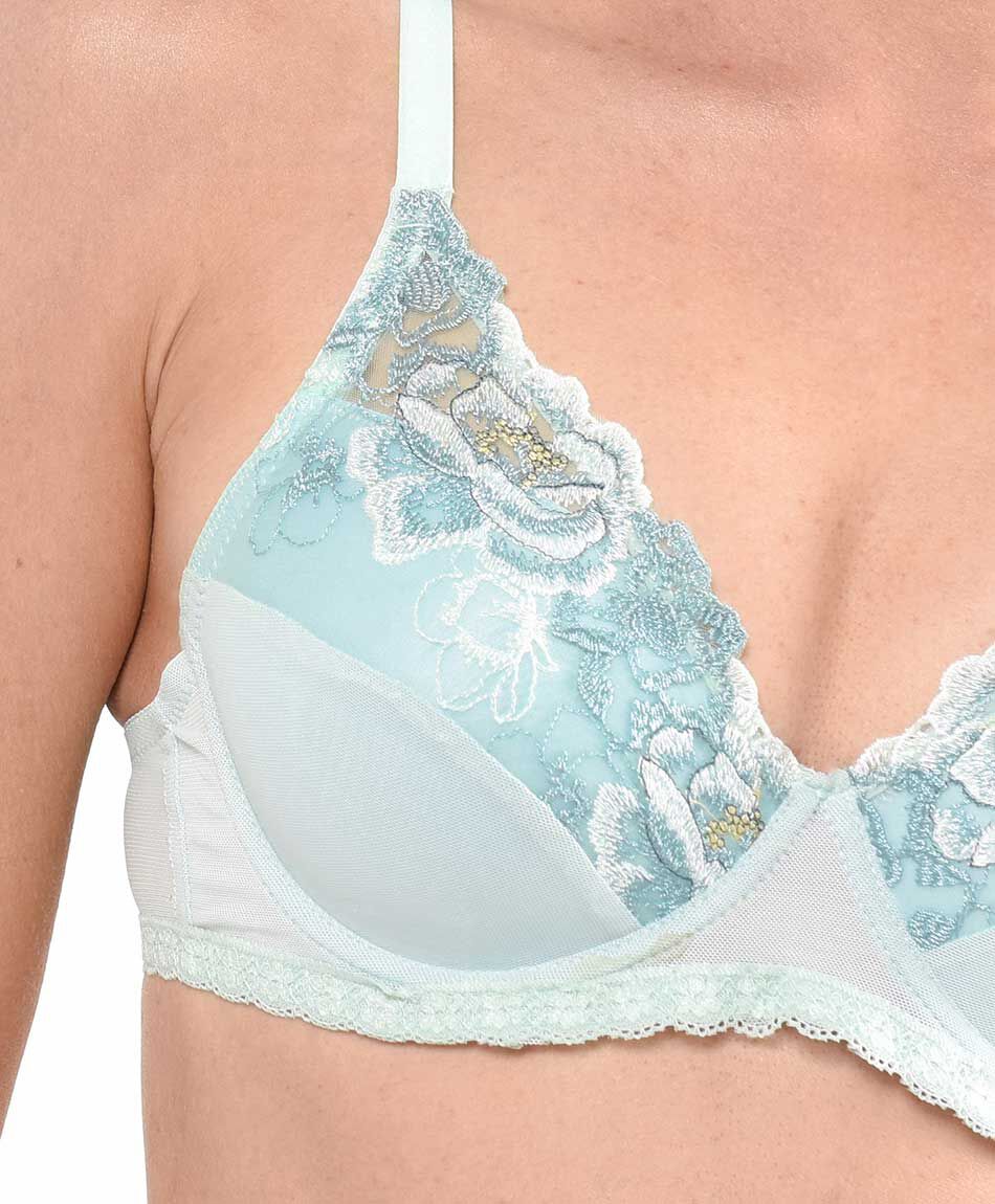 Corpi&ntilde;o mujer encaje cian flower