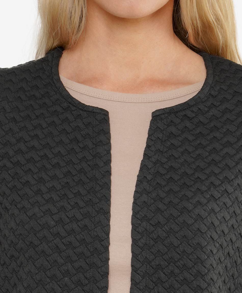 Campera mujer texturizada negra