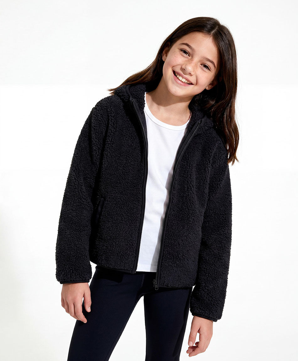 Buzo ni&ntilde;a sherpas negro