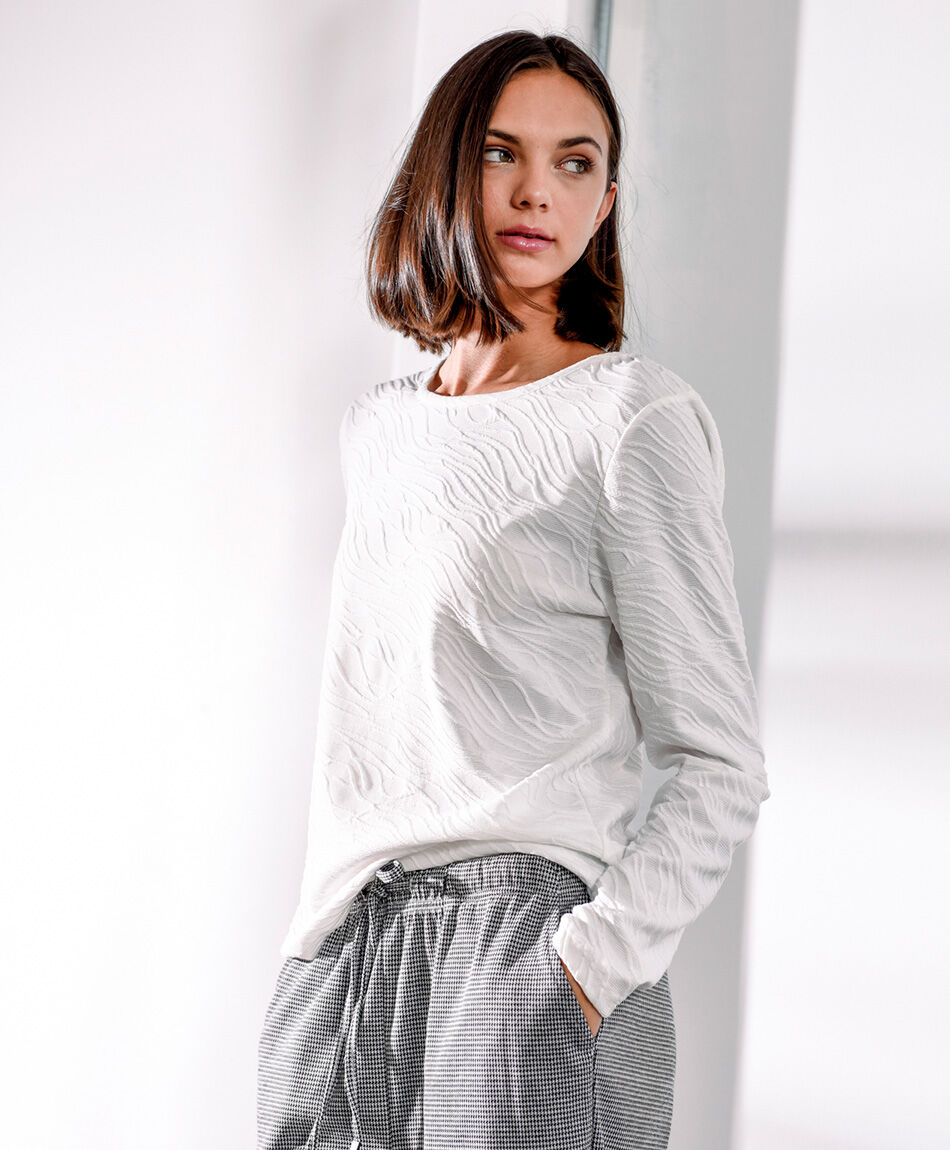 Remera mujer textura cebra