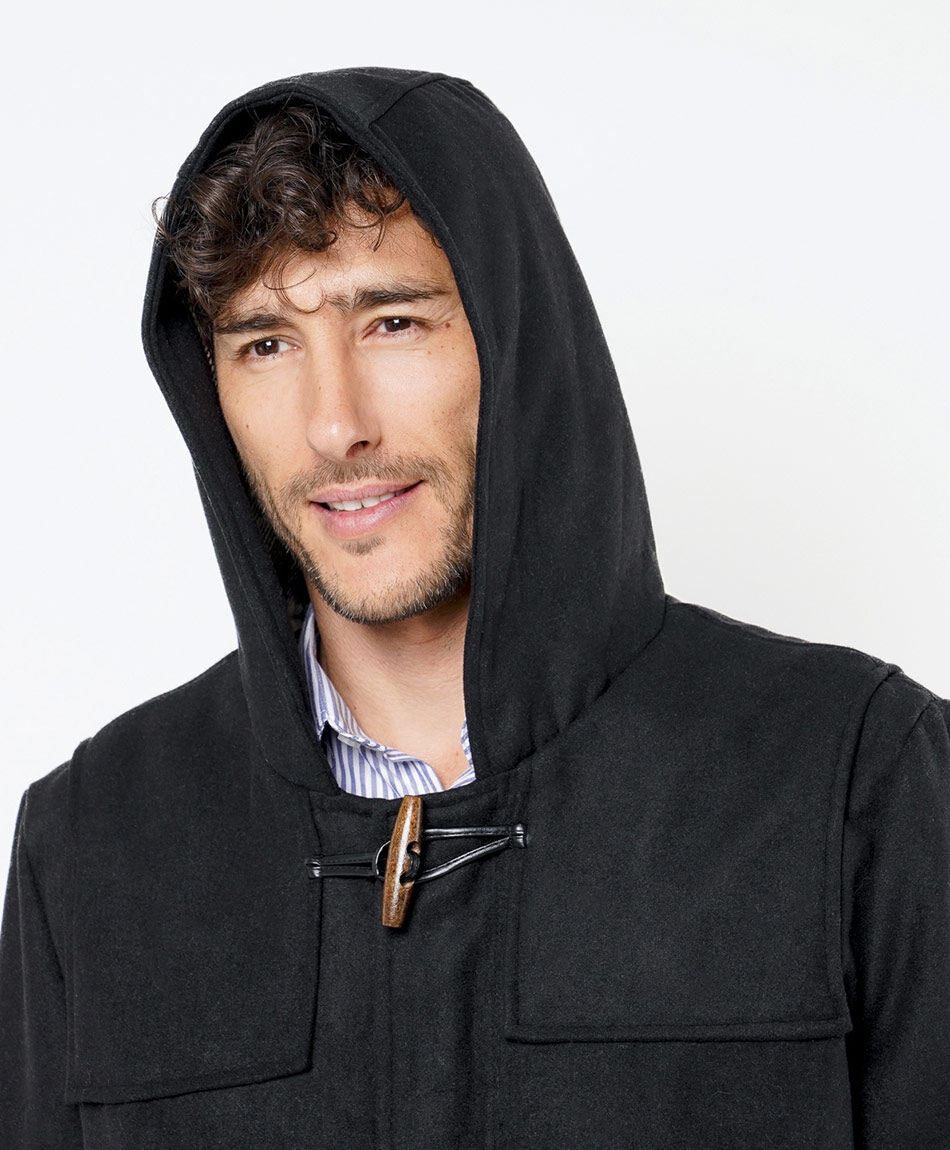 Chaqueta hombre montgomery negra