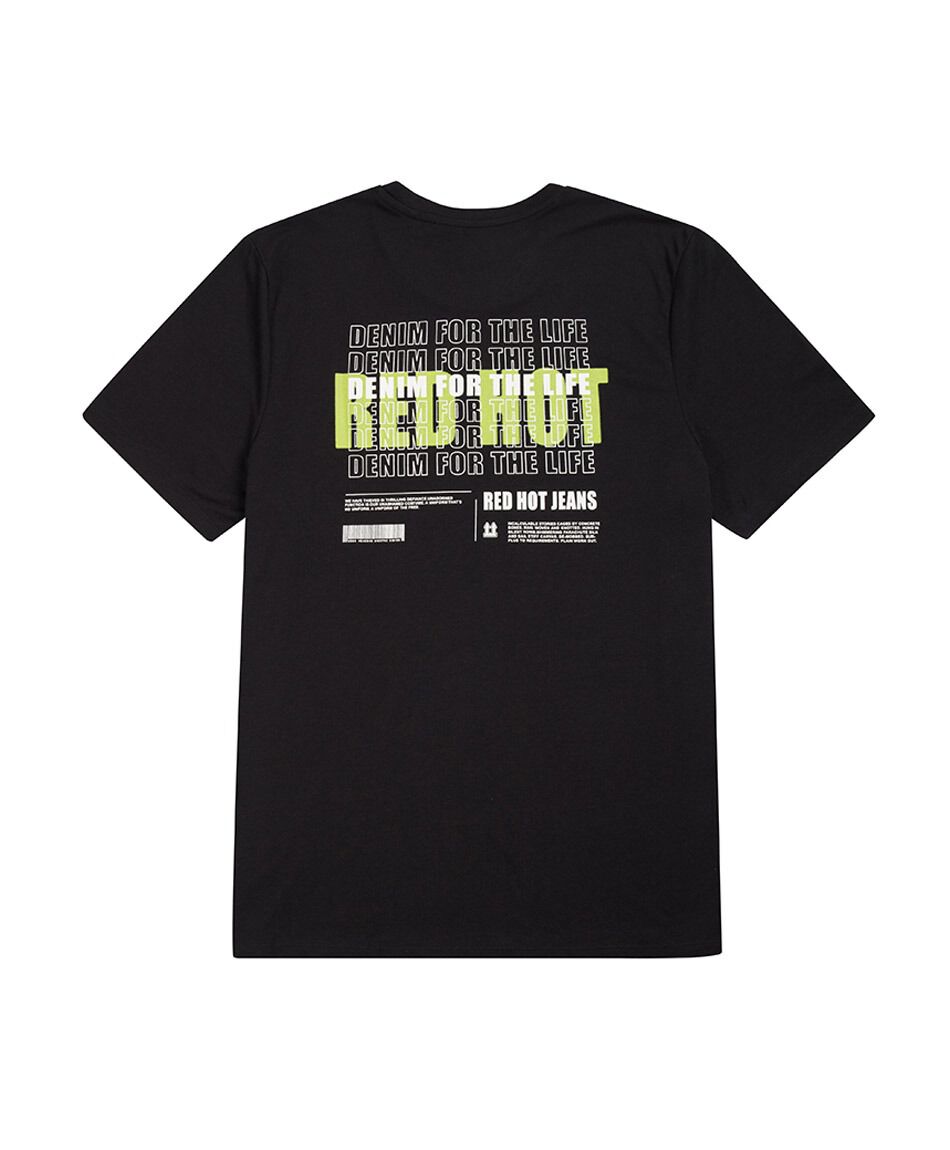 Remera hombre doble estampado red hot