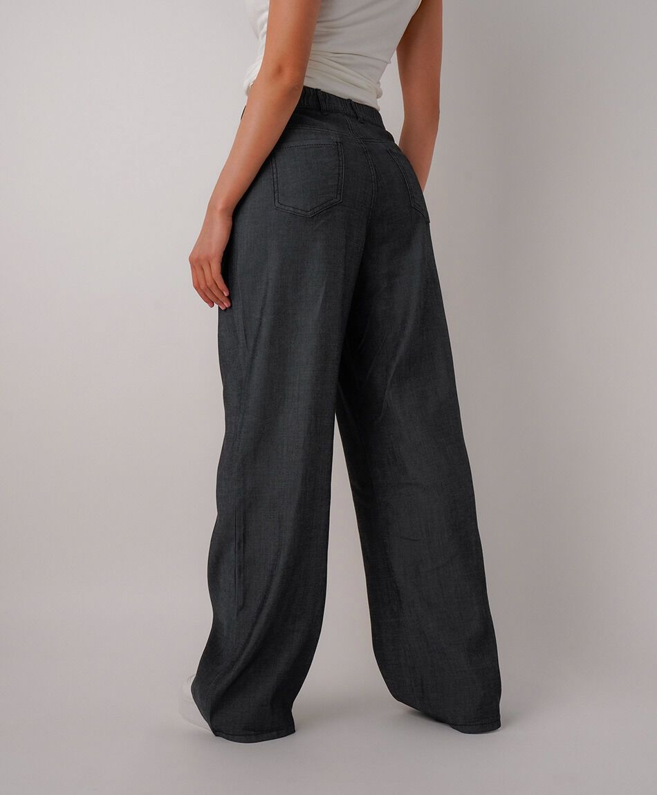 Pantal&oacute;n mujer tencel black