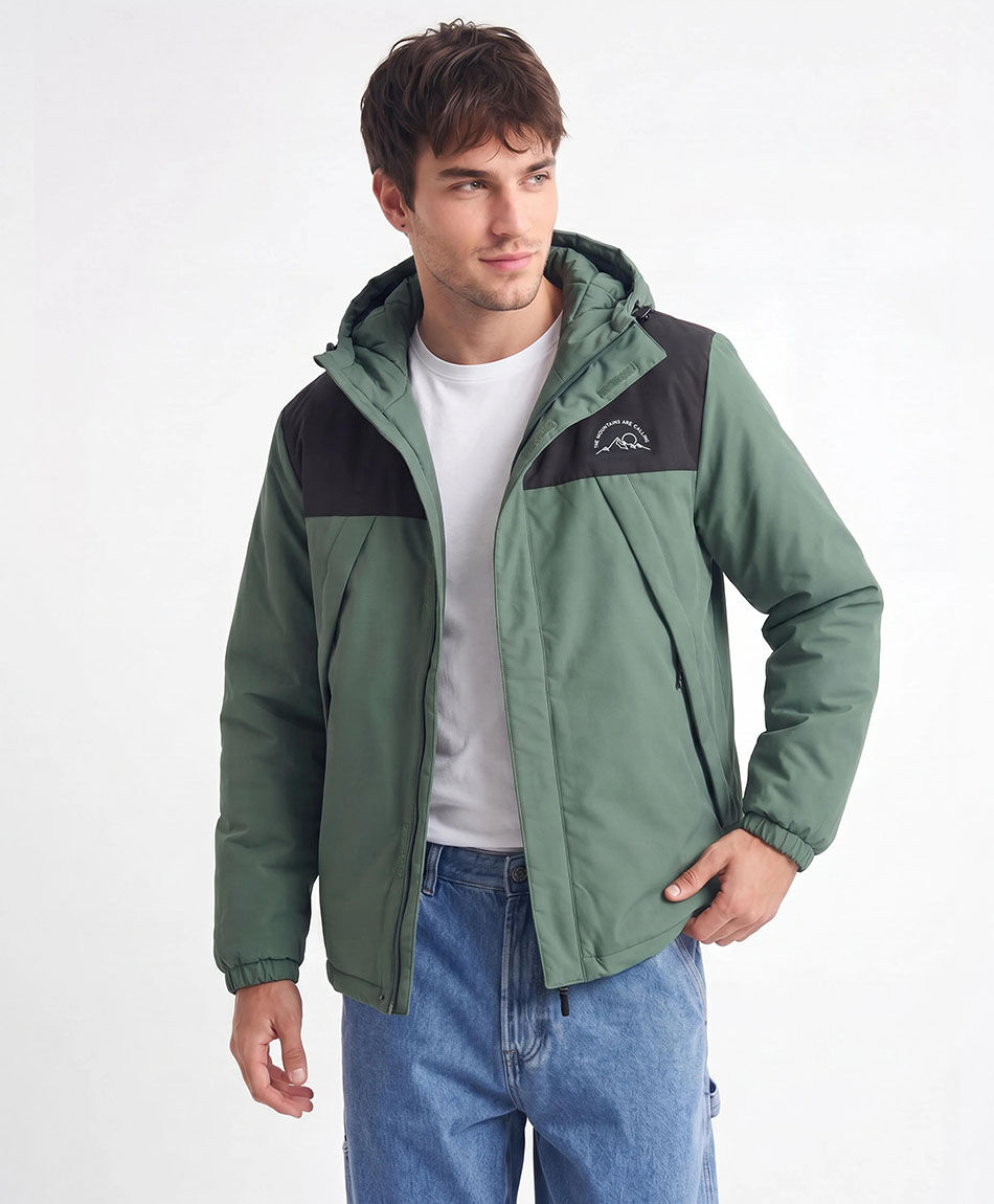 Campera hombre outdoor pliegues