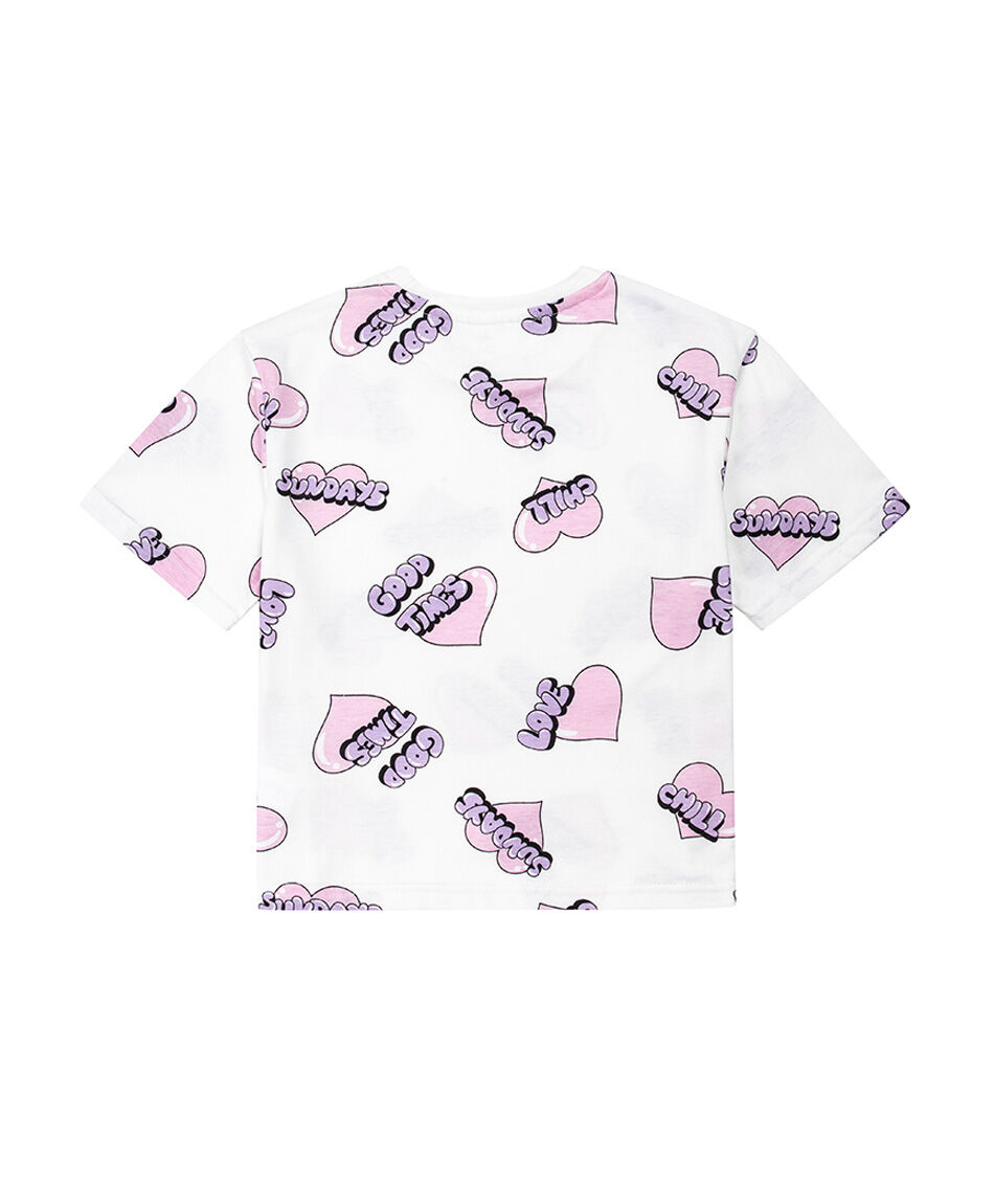 Remera ni&ntilde;a corazones