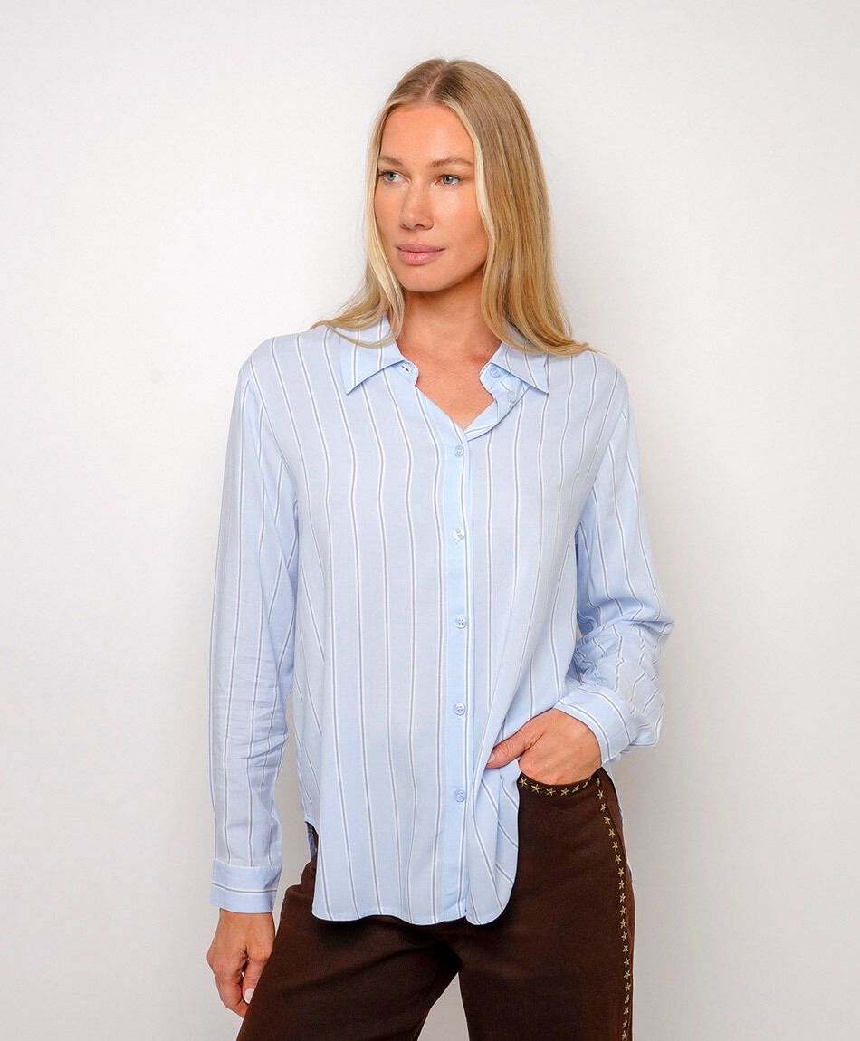 Camisa mujer camisera listada