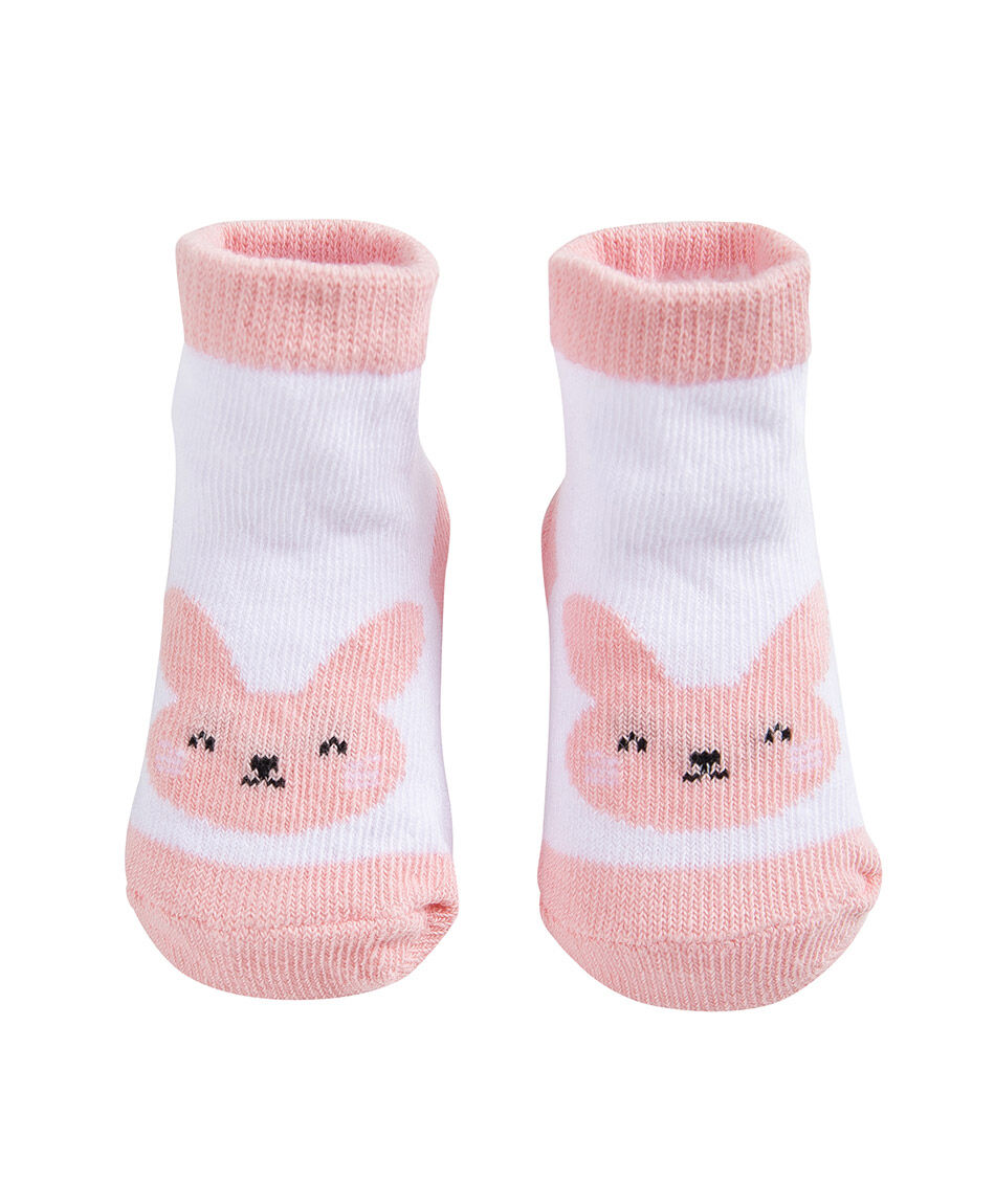 Set gorra  + medias beb&eacute; conejito