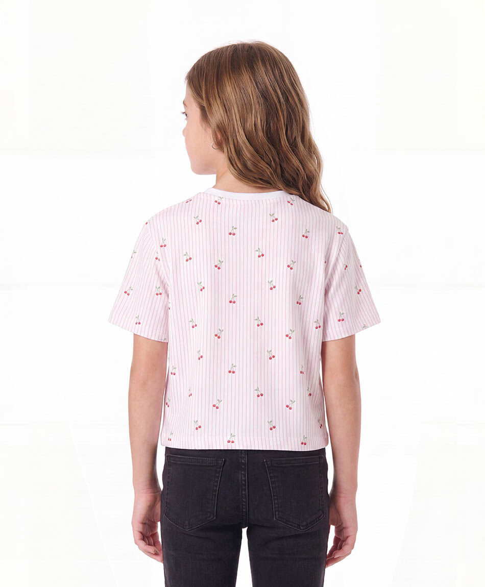 Remera ni&ntilde;a cerezas
