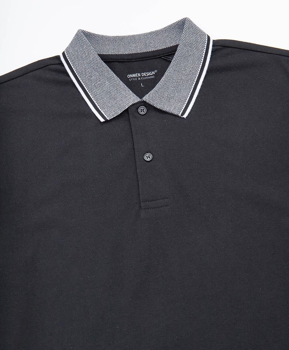 Remera hombre polo negra