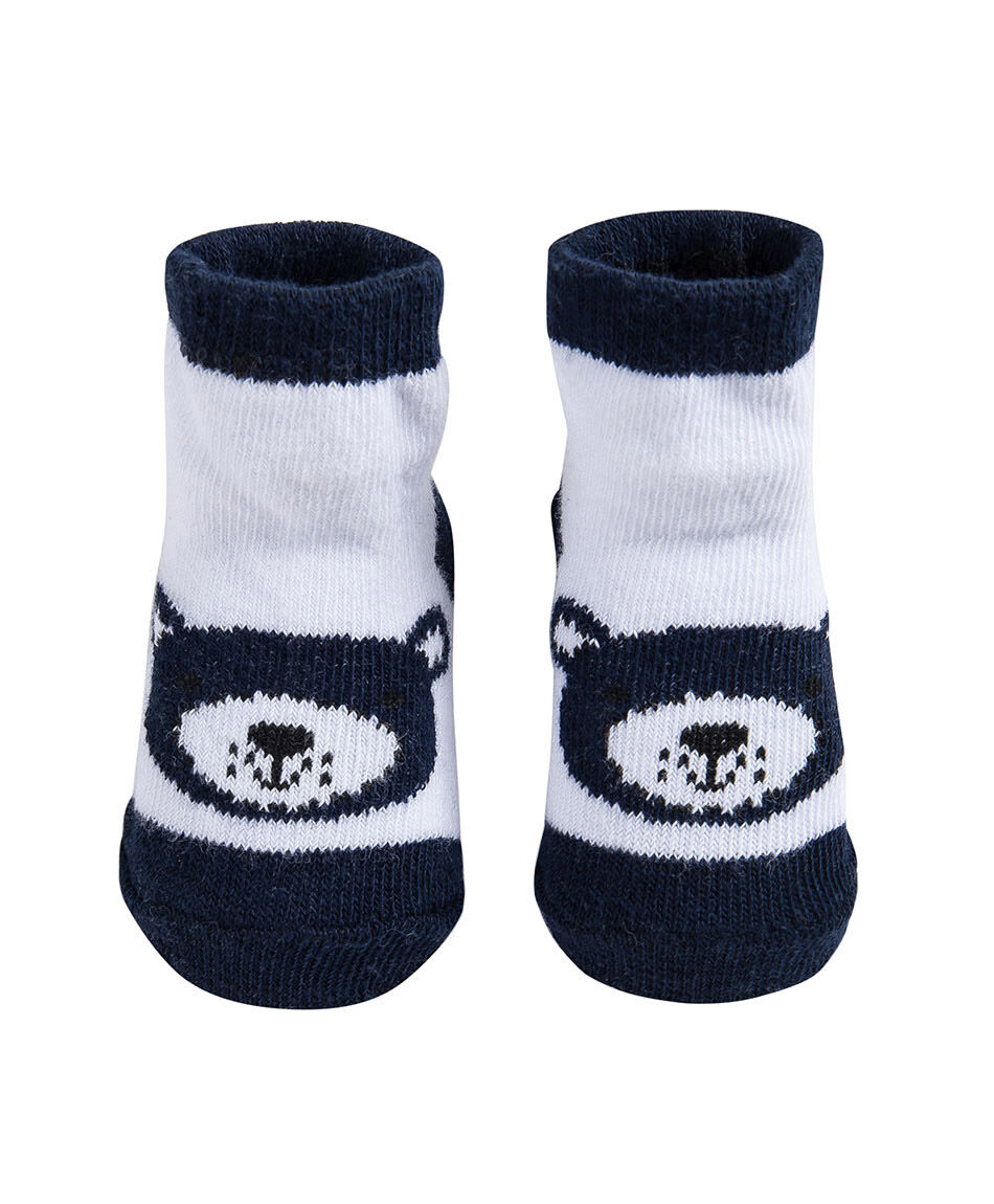 Set gorra  + medias beb&eacute; osito