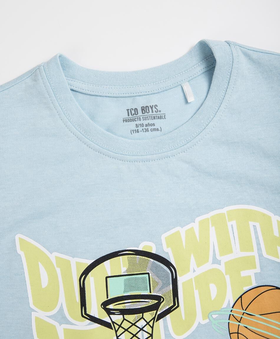 Remera ni&ntilde;o sin mangas basketball