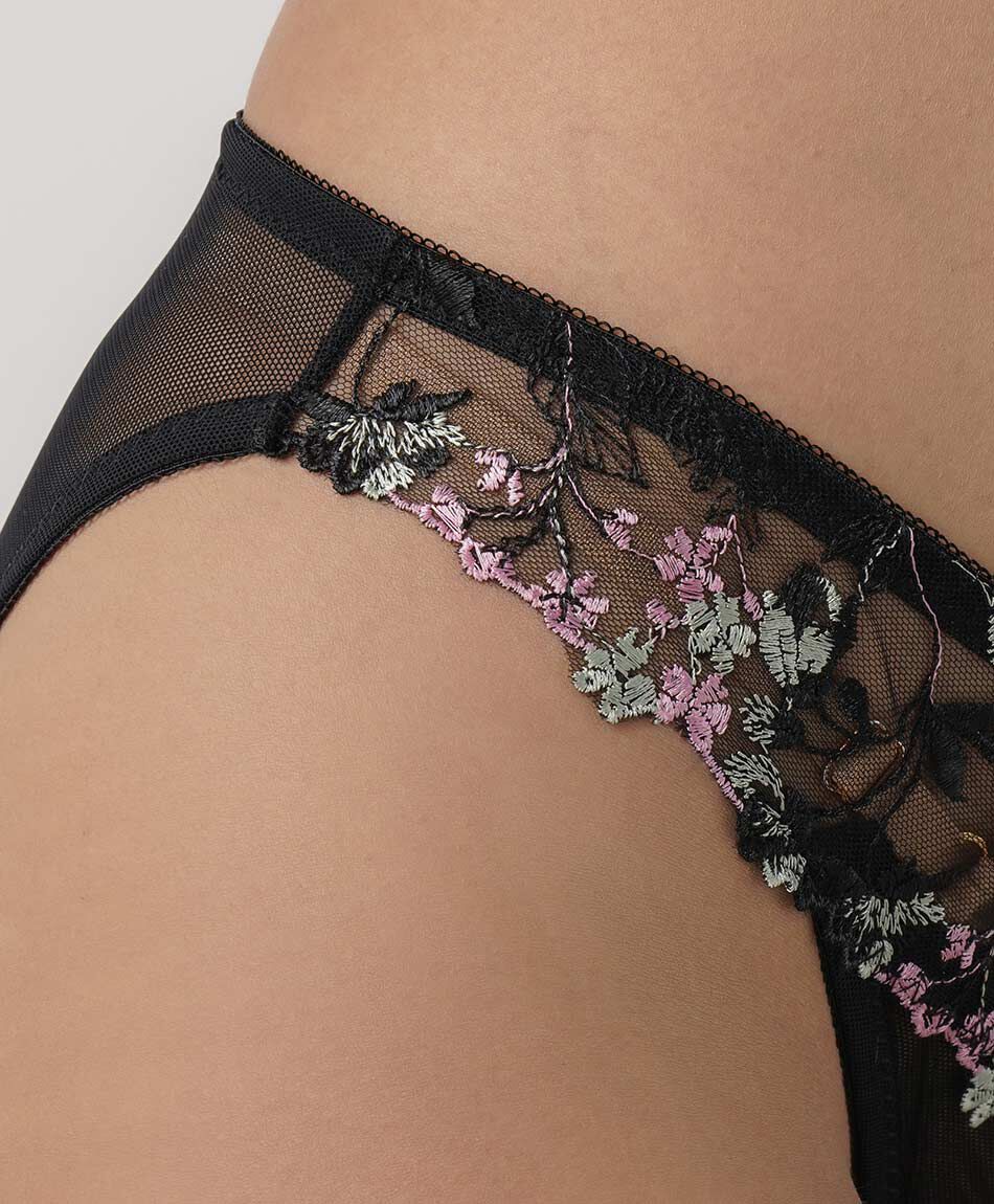 Tanga mujer mesh mix flores