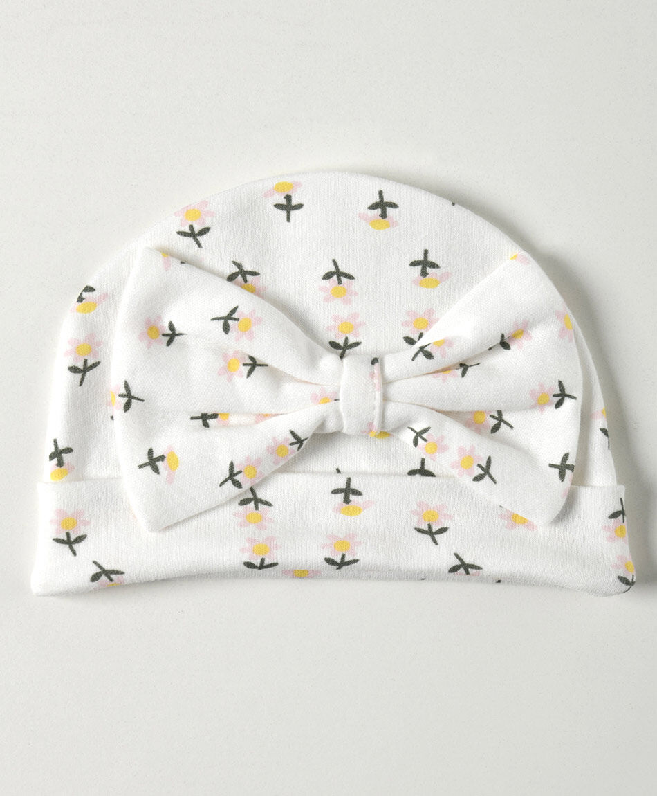 Pack gorra  y mitones beb&eacute; florcitas