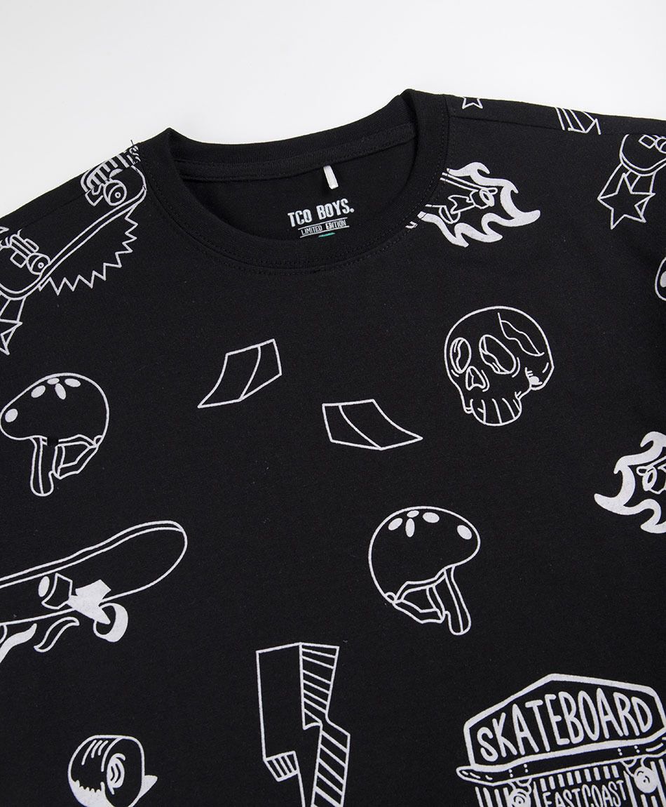 Remera ni&ntilde;o skateboard