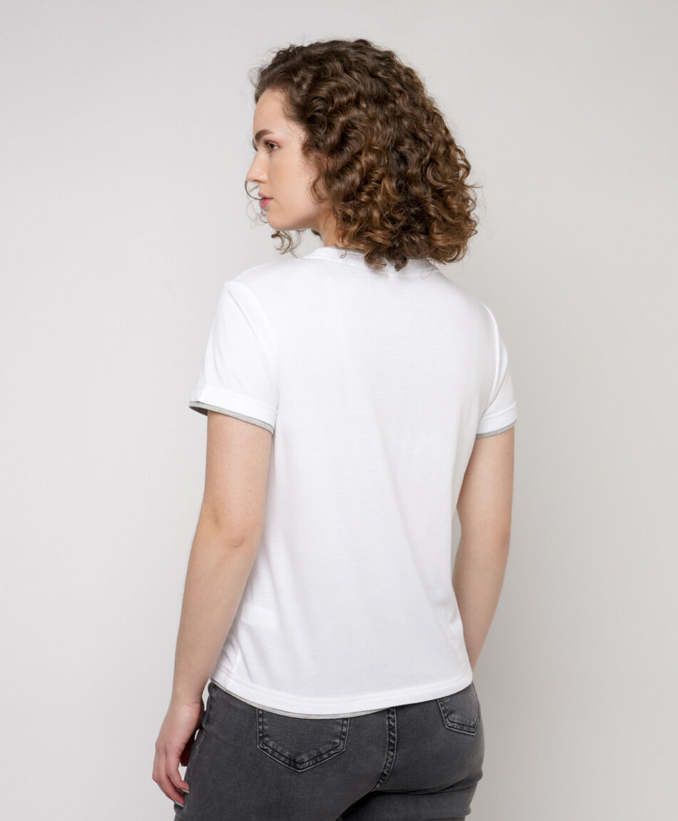 Remera mujer l&iacute;nea gris