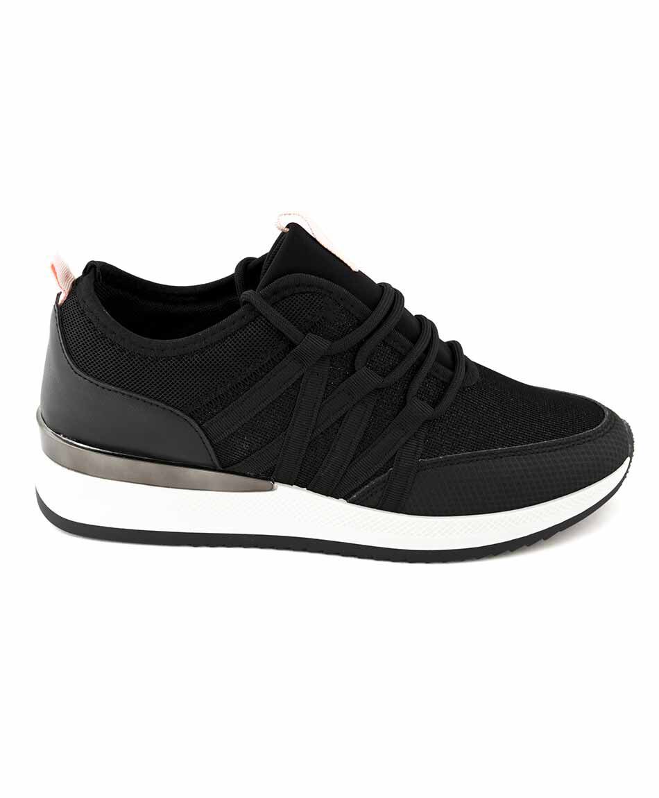 Zapatilla brillos plataforma