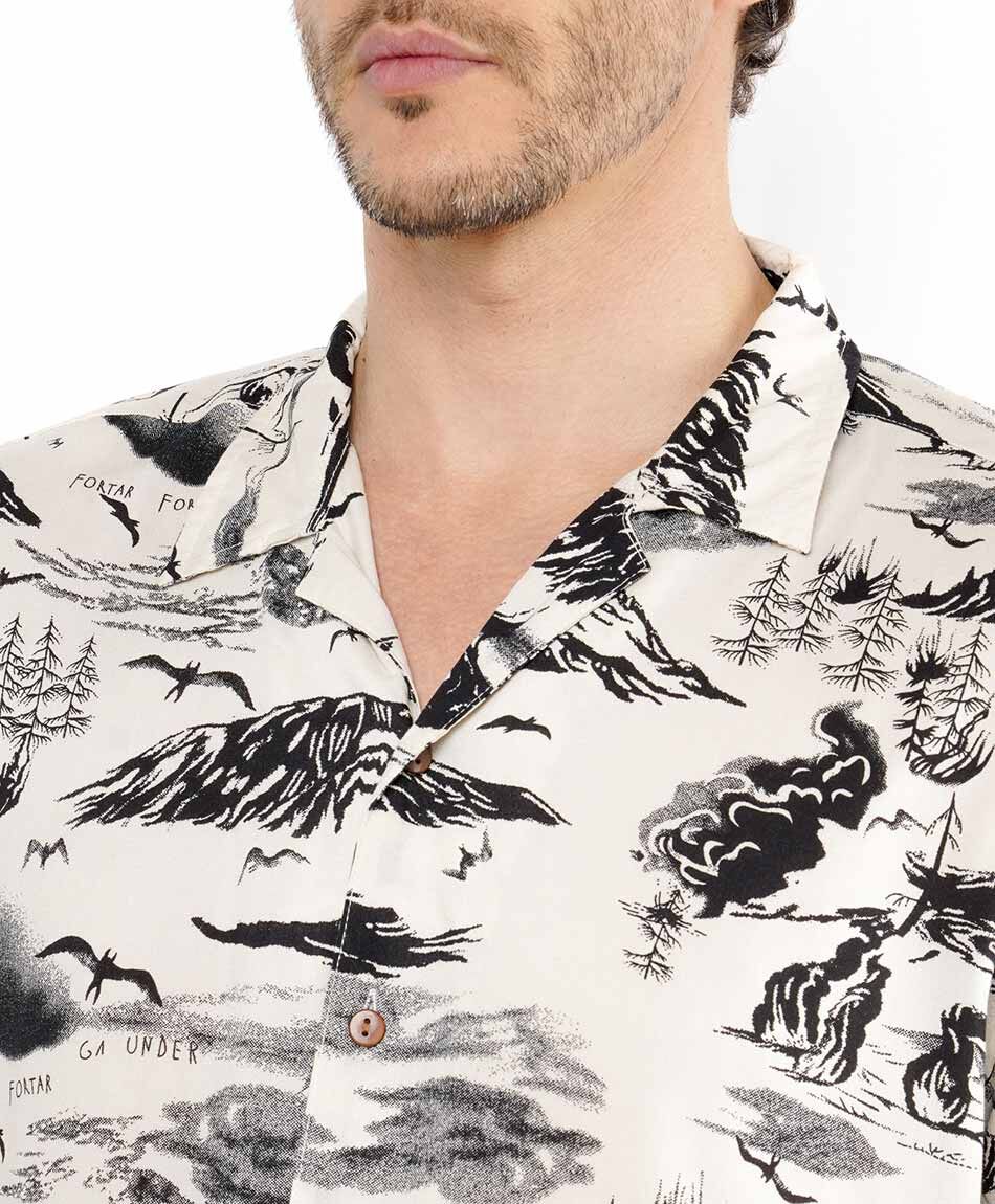 Camisa hombre dise&ntilde;o gaviotas