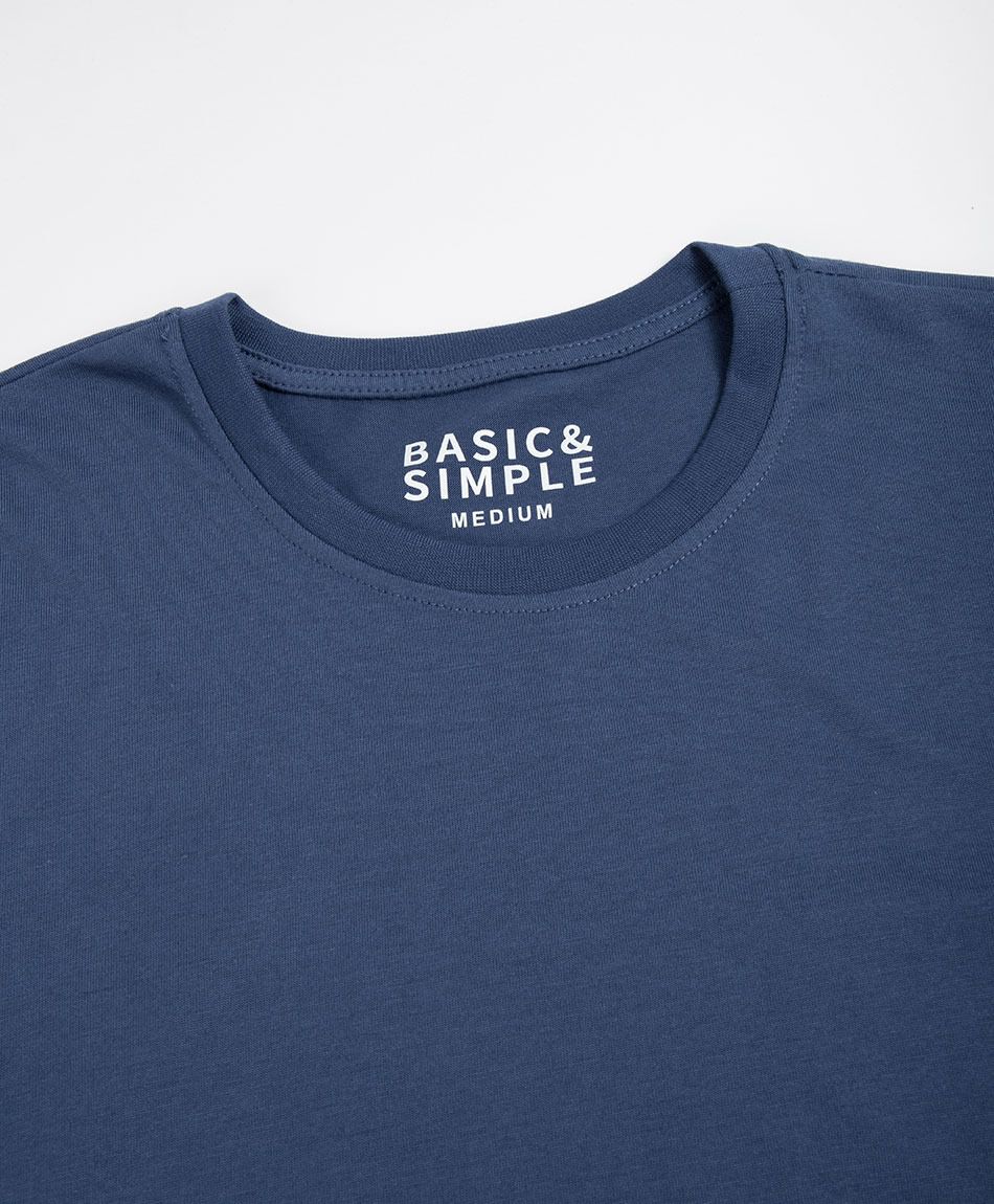 Remera hombre b&aacute;sica bordado manga