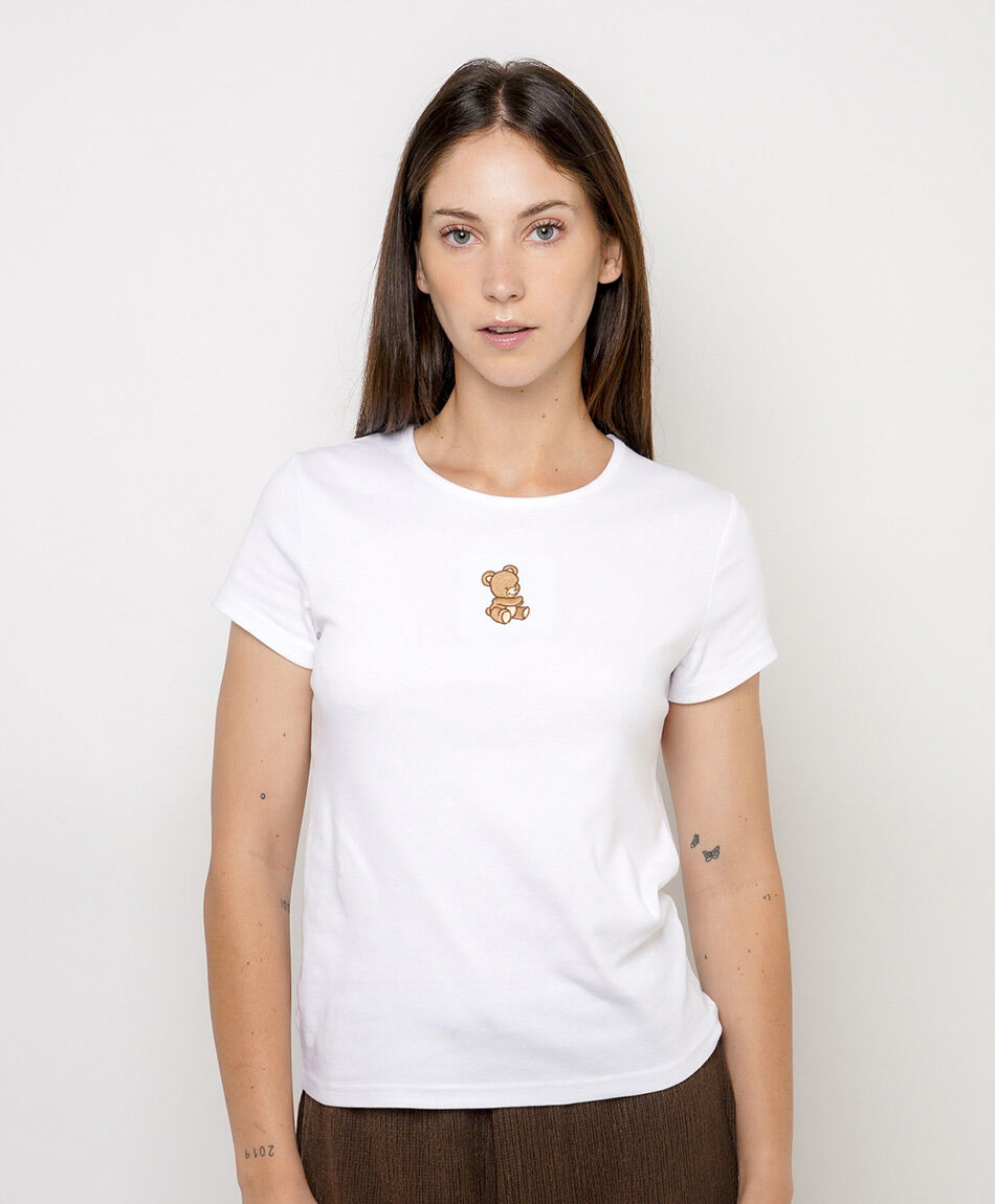Remera mujer estampada osito